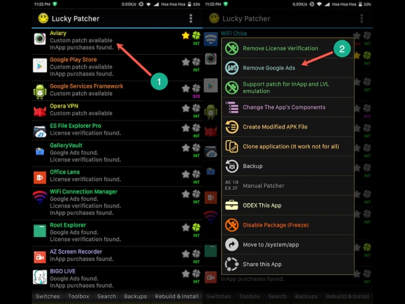 Xóa Hoặc Chặn Quảng Cáo với Lucky Patcher APK