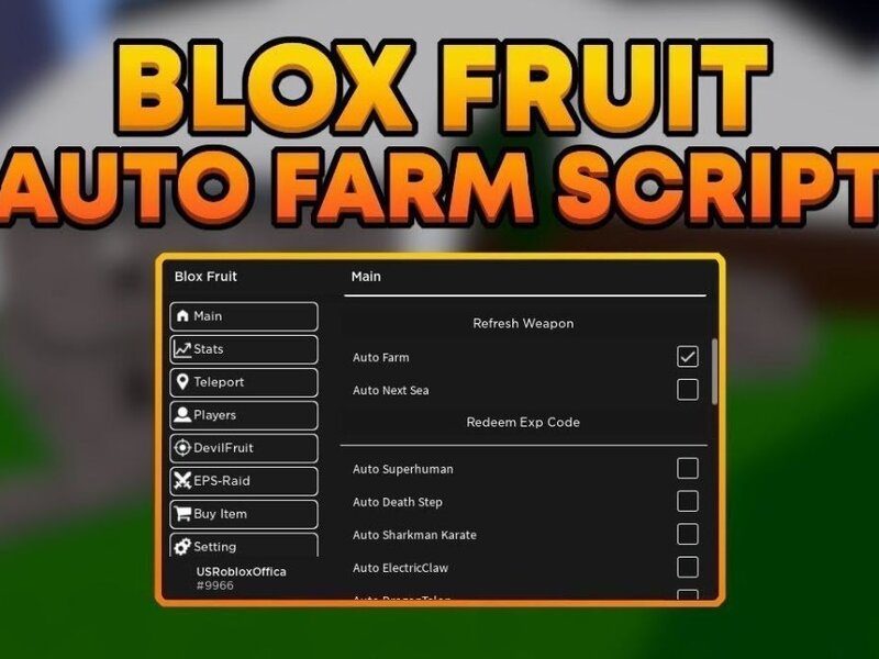 Auto Farm trong Hack Blox Fruit