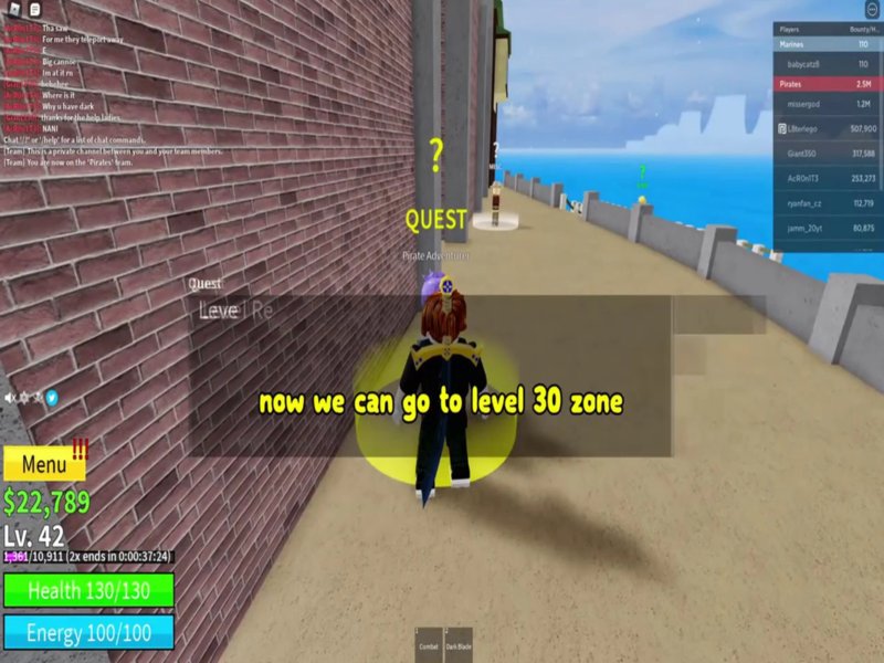 Lối chơi của Hack Blox Fruit Roblox chủ yếu để tăng level nhân vật
