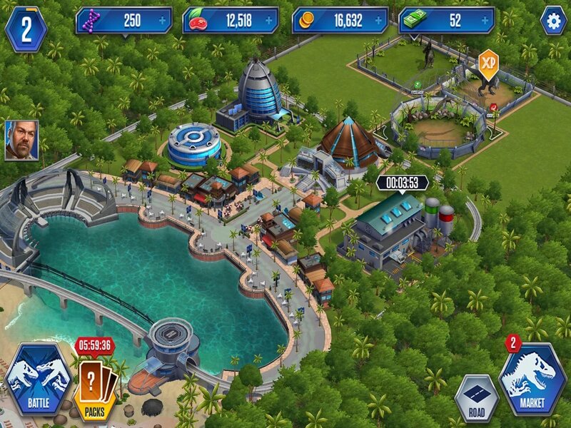 Thế giới trong Hack Jurassic World rộng lớn