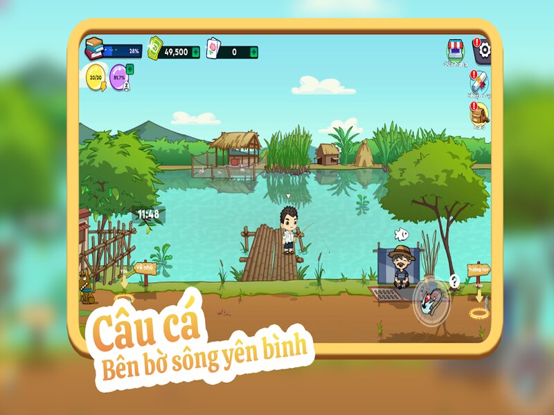 Trở Về Tuổi Thơ Mod Apk thử sức với việc câu cá