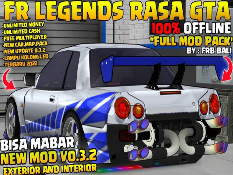 Tính năng mod hấp dẫn của game FR Legends MOD APK
