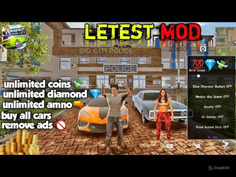Tính năng Mod hấp dẫn của game MadOut2 Mod APK