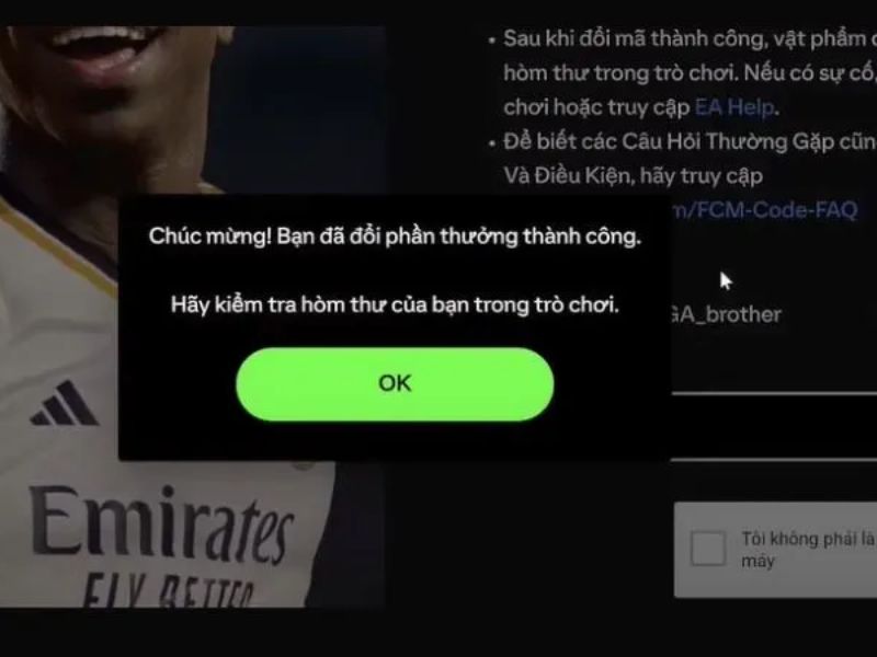 Các Cách Nhập Code FC Mobile Mới Nhất 2025