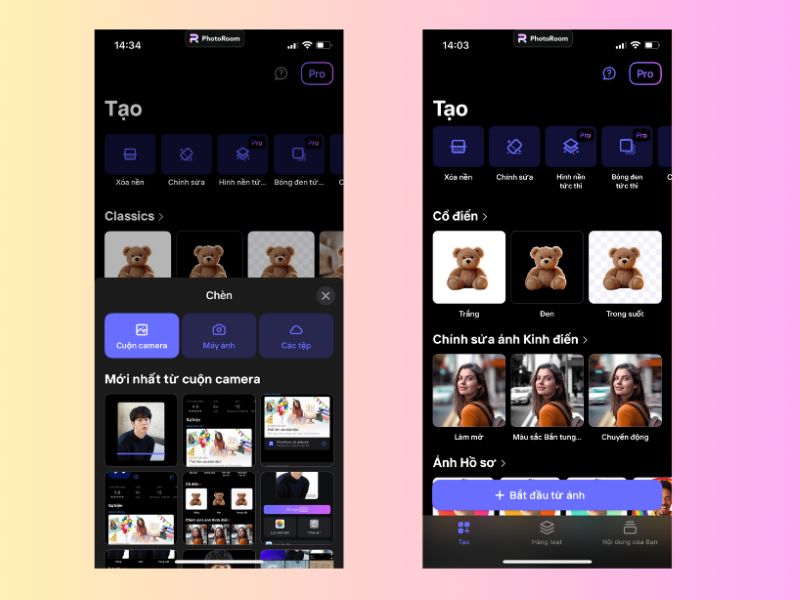 Kho mẫu thiết kế với Photoroom Mod APK