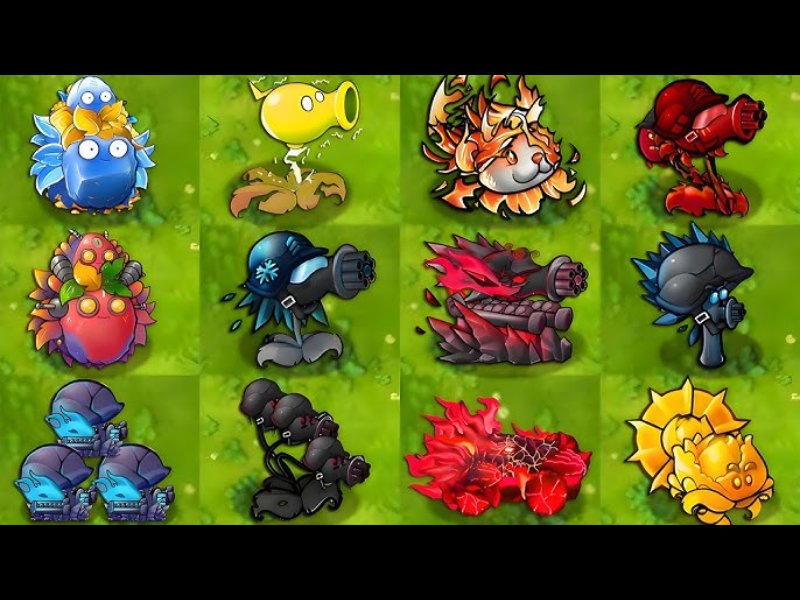 Bộ sưu tập cây, zombies trong Plants Vs Zombies Fusion Mod APK