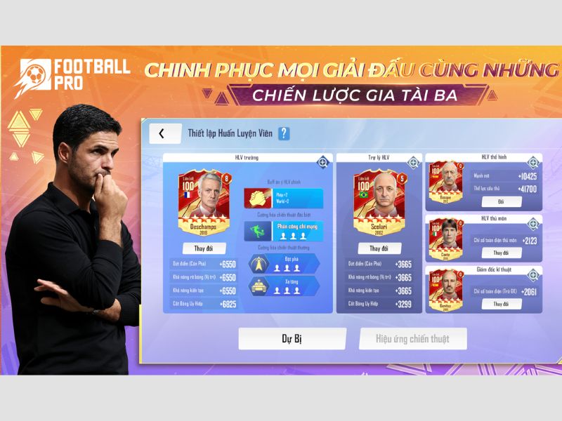 Chinh Phục Mọi Giải Đấu Cùng Những Chiến Lược Gia Tài Ba trong Football Pro VTC